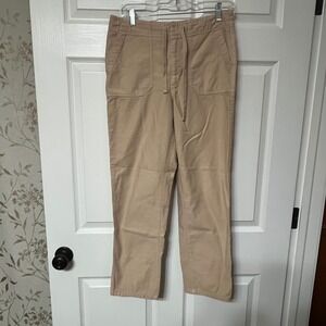 J Crew Tan Utility Cargo Pants Drawstring Waist Size S